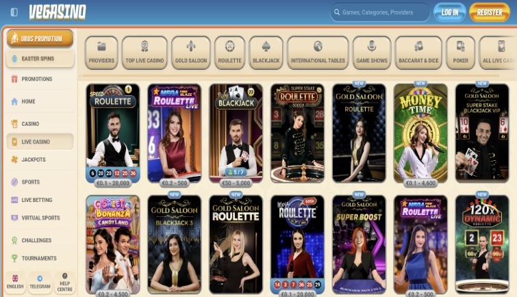 Establecimiento de juego Vegasino